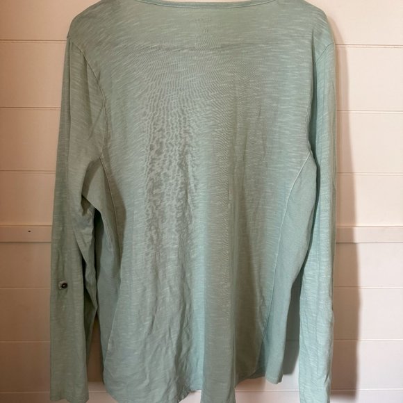 Light Blue/Green Long Sleeve Shirt - Picture 3 of 3